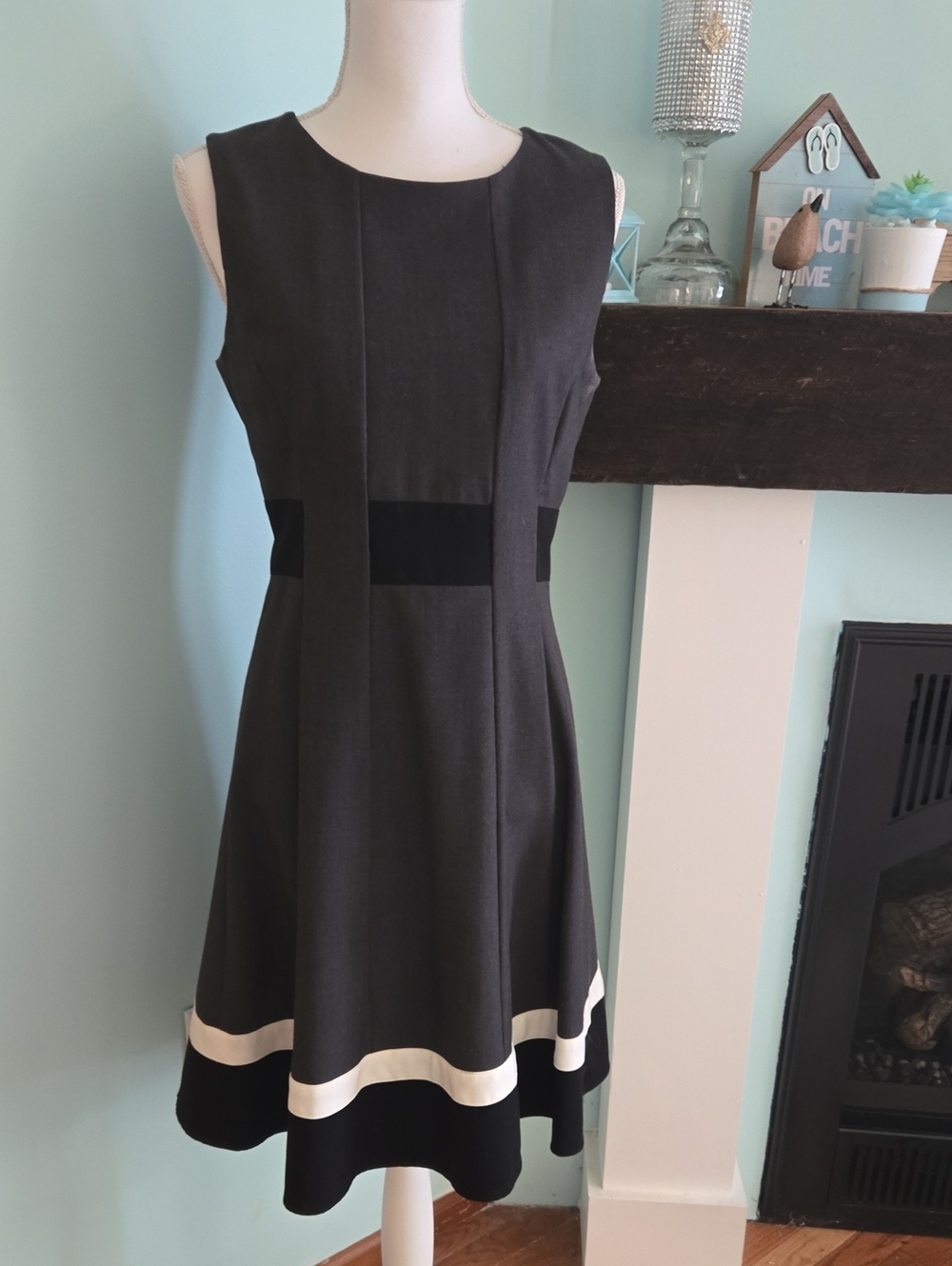Calvin Klein Black/grey Dress 6